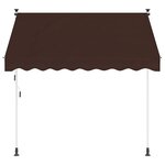 vidaXL Auvent rétractable manuel Marron 400 cm