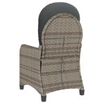 vidaXL Fauteuil inclinable en polyrotin gris