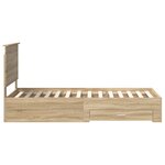 vidaXL Cadre de lit Chêne Sonoma 90 x 190 cm Bois d'ingénierie