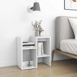 vidaXL Tables de chevet 2 Pièces blanc 50x30x51 5 cm bois d'ingénierie