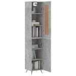 vidaXL Buffet haut Gris béton 34 5x34x180 cm Bois d'ingénierie