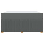 vidaXL Cadre de lit avec matelas Gris foncé 140 x 200 cm tissu