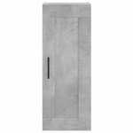 vidaXL Buffet haut Gris béton 34 5x34x180 cm Bois d'ingénierie