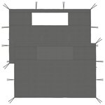 vidaXL Parois latérales de belvédère avec fenêtres 2 Pièces Anthracite
