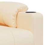 vidaXL Fauteuil de massage Crème Tissu