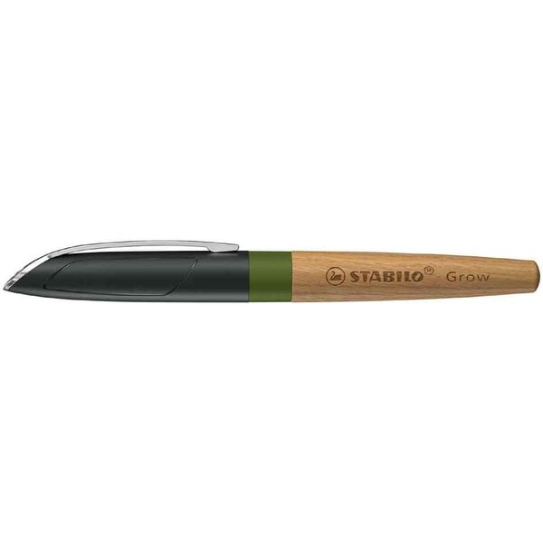 Stylo plume grow  vert mousse / chêne stabilo