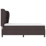 Lit Box Spring vidaXL avec Matelas en Marron Foncé  140x190 cm Tissu