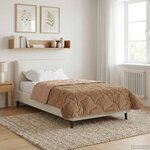 vidaXL Duvet d'été simple Matelassé Taupe 135 x 200 cm