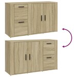 vidaXL Buffet Chêne sonoma 100x33x59 5 cm Bois d'ingénierie