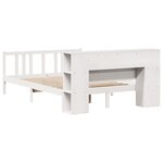 vidaXL Lit bibliothèque sans matelas blanc 140x200 cm bois pin massif