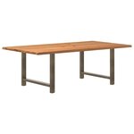 vidaXL Table à manger marron clair bois de chêne massif rectangulaire
