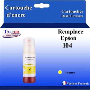 T3AZUR - Bouteille compatible avec Epson EcoTank ET-1810 ET-2710 ET-2711 ET-2712 ET-2713 - Jaune