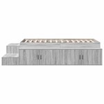 vidaXL Cadre de lit de rangement Gris Sonoma 75x190 cm