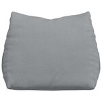 vidaXL Coussin de Dos Gris clair 60 x 20 x 50 cm tissu