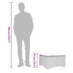 vidaXL Tabourets jardin coussins 2Pièces beige 55x55x36 cm résine tressée