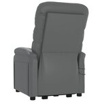 vidaXL Fauteuil de massage Anthracite Similicuir