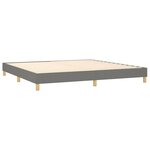 vidaXL Sommier à lattes de lit et matelas et LED Gris foncé 200x200 cm