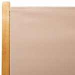 vidaXL Chaises inclinables de jardin lot de 8 taupe tissu bois massif