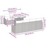 vidaXL Ensemble de canapé de jardin 8 pièces avec coussins gris en poly rattan