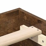 vidaXL Cadre de lit sans matelas chêne fumé 140x190 cm bois ingénierie