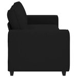 vidaXL Canapé à 3 places noir 180 cm tissu