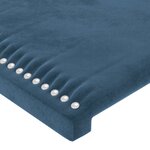 vidaXL Tête de lit à LED Bleu foncé 103x16x78/88 cm Velours