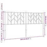 vidaXL Tête de lit métal noir 160 cm