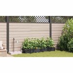 vidaXL Pots de jardin Noir 160 x 40 x 22 cm Acier