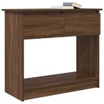 vidaXL Table console avec tiroirs chêne marron 85 5x38 5x74 5 cm