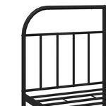 vidaXL Cadre de lit métal sans matelas avec pied de lit noir 150x200cm