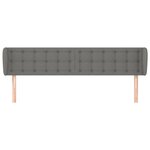 vidaXL Tête de lit avec oreilles Gris foncé 163x16x78/88 cm Tissu
