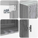 vidaXL Armoire Murale 66 x 34 5 x 90 cm Bois d'ingénierie Sonoma gris