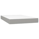 vidaXL Sommier à lattes de lit matelas LED gris clair 120x190 cm tissu