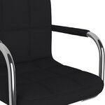 vidaXL Chaise pivotante de salle à manger Noir Tissu