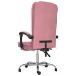 Fauteuil de massage inclinable de bureau informatique étude Rosevelours rose 02_0025395