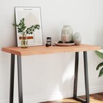 vidaXL Dessus de table bois massif traité bordure assortie