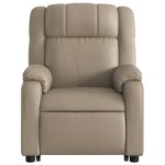 vidaXL Fauteuil inclinable électrique cappuccino similicuir