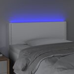 vidaXL Tête de lit à LED Blanc 80x5x78/88 cm Similicuir