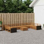 vidaXL Ensembles de canapés 11 pc Bois d'Acacia Massif