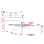 vidaXL Cadre de lit sans matelas avec tête de lit 90x200 cm