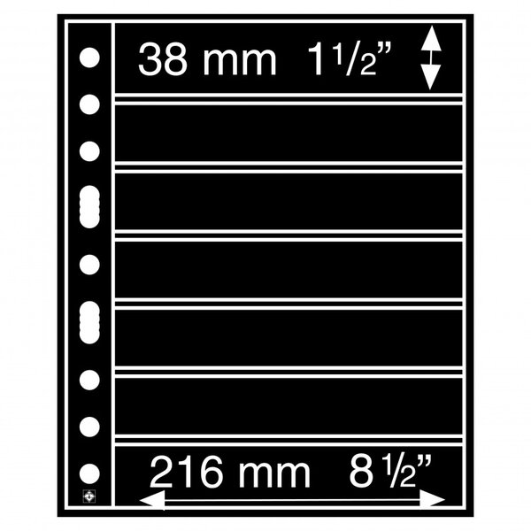 Recharges Grande noires à 7 bandes  Leuchtturm.