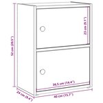 vidaXL Bibliothèque chêne sonoma 40x24x52 cm bois d'ingénierie