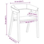 vidaXL Chaises de salle à manger 2 Pièces Blanc 54 x 57 x 73 cm