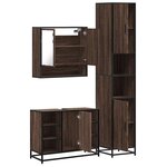 vidaXL Ensemble de meubles de salle de bain 3 Pièces Chêne marron
