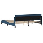 vidaXL Cadre de lit Dover bleu 200x200 cm tissu