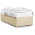 vidaXL Cadre de lit sans matelas crème 100x200 cm tissu