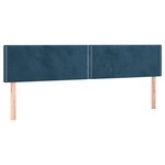vidaXL Cadre de lit avec tête de lit bleu foncé 120x190 cm velours