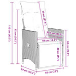 vidaXL Ensemble de bistro de jardin 9 Pièces coussins marron poly rotin