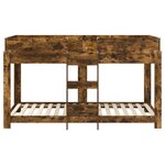 vidaXL Lit Superposé pour Enfants Chêne fumé 90 x 200 cm