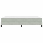 vidaXL Lit boxspring avec matelas Gris clair 160 x 200 cm Velours